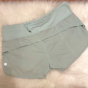 Mint Green Lululemon Speed Up Short 2.5”